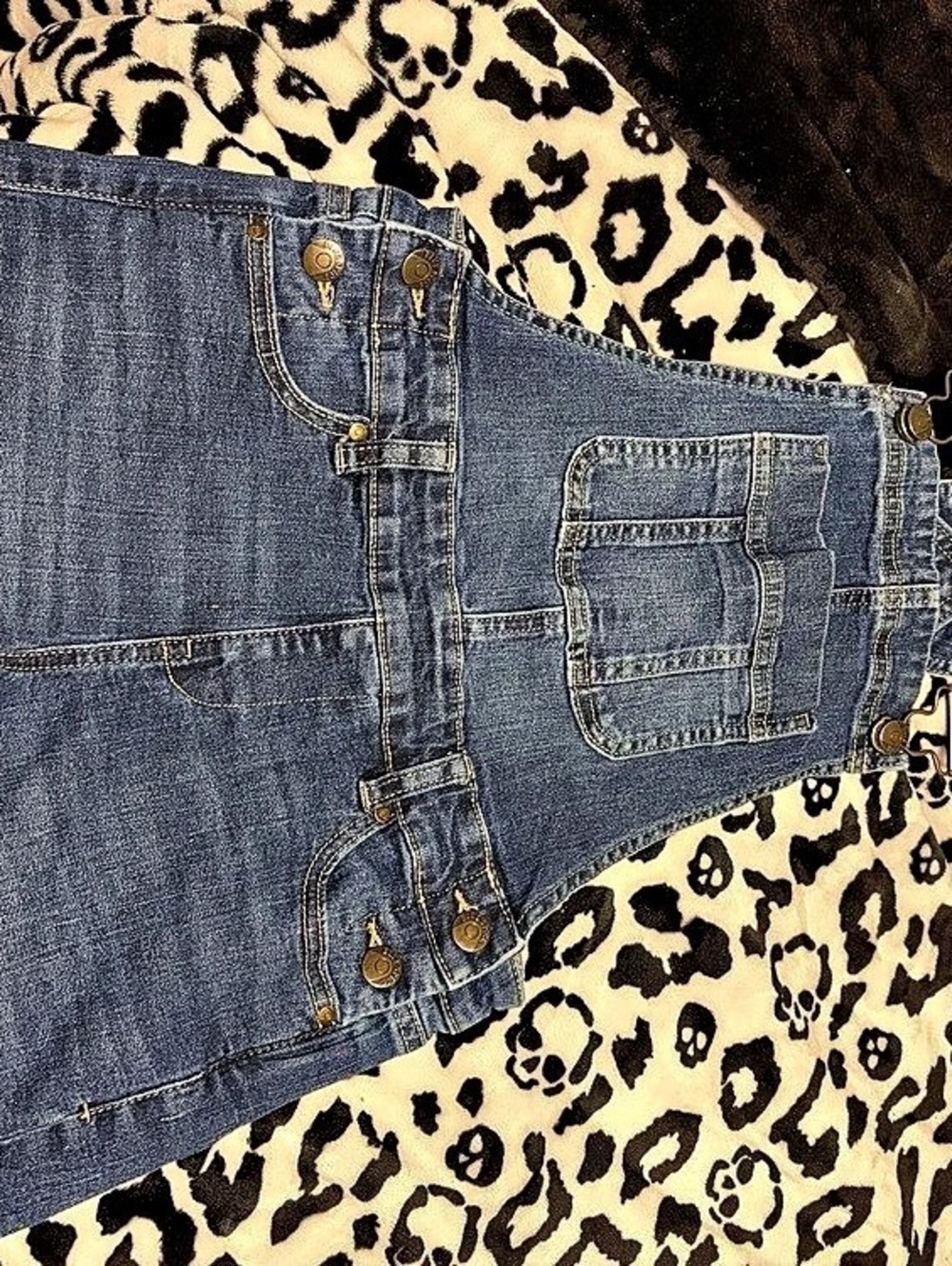 Blue Spice Denim Short Overalls in Blue Size 1